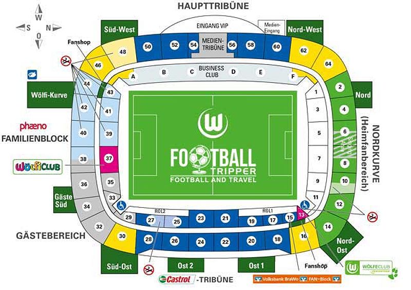 Kế hoạch chỗ ngồi tại Volkswagen Arena